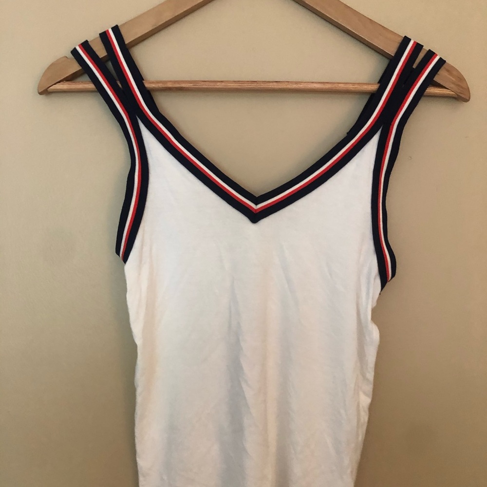 American Eagle white tank